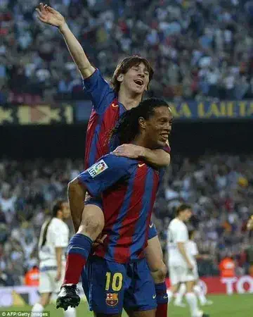 Messi and Ronaldinho